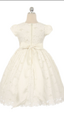 Flower girl communion lace beaded chiffon dresses