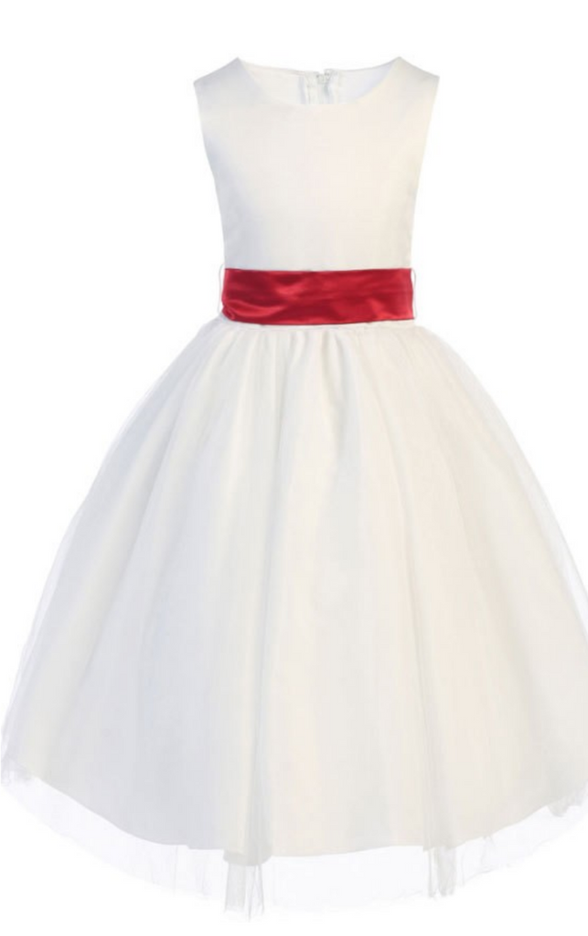 Flower girl communion lace beaded chiffon dresses