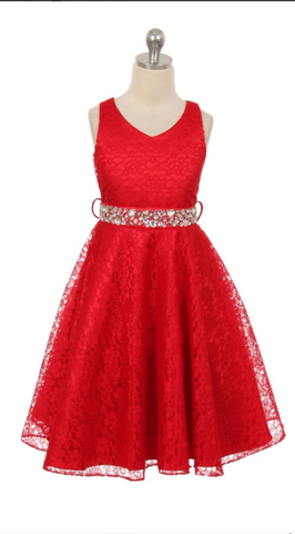 Flower girl communion lace beaded chiffon dresses
