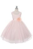 Flower girl communion lace beaded chiffon dresses