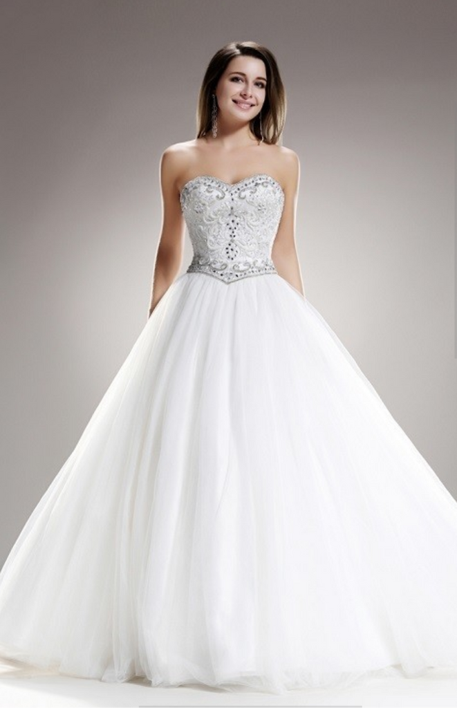 RHINESTONES TULLE WEDDING DRESS