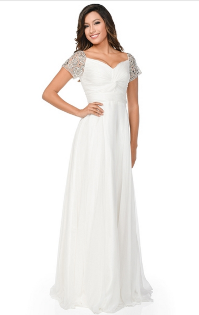 Chiffon BEADED WEDDING DRESS