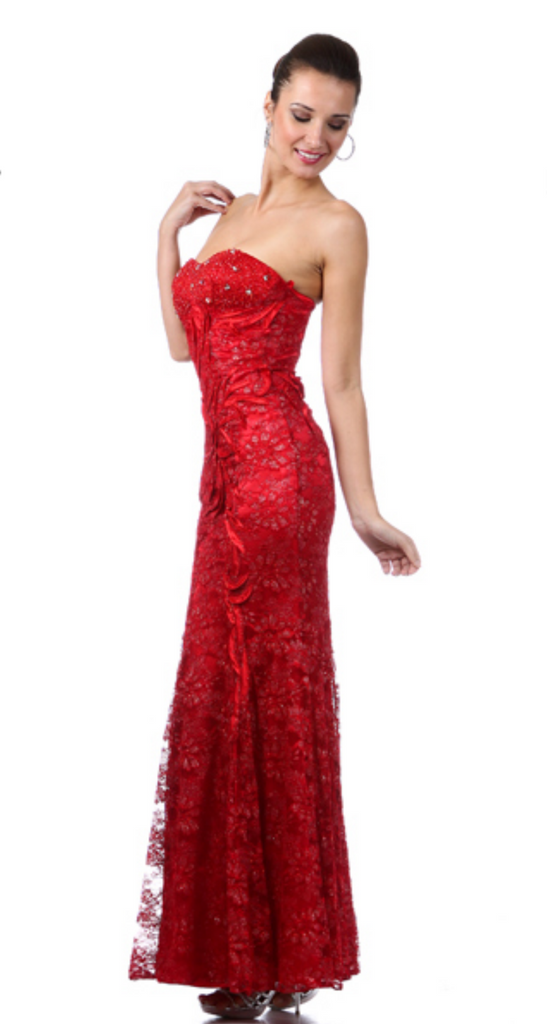 Prom Evenning Lace Jersey Beaded Dresses