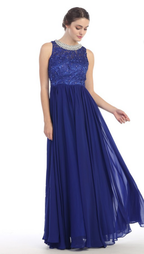 Prom Evenning Lace Jersey Beaded Dresses