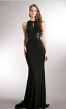 Prom Evenning Lace Jersey Beaded Dresses