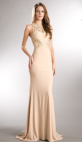 Prom Evenning Lace Jersey Beaded Dresses
