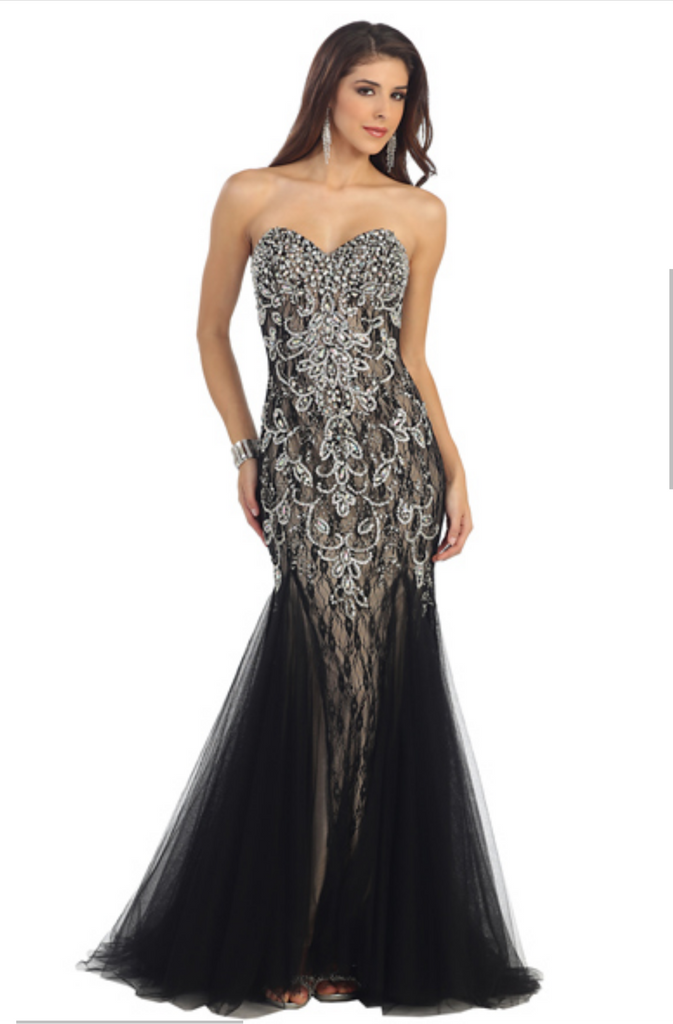 Copy of Prom & Evening Lace Jersey Beaded Dresses