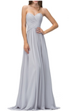 Chiffon lace sleeve long bridesmaid dress.