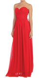 Chiffon lace sleeve long bridesmaid dress.