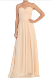 Chiffon lace sleeve long bridesmaid dress.