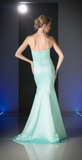 Chiffon lace sleeve long bridesmaid dress.