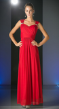 Chiffon lace sleeve long bridesmaid dress.