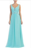 Chiffon lace sleeve long bridesmaid dress.