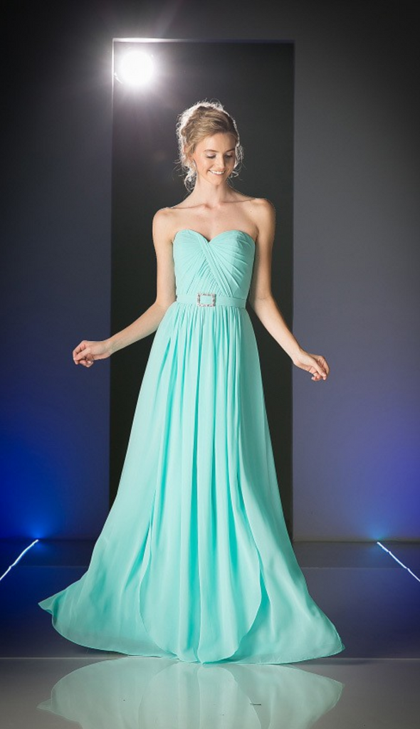 Chiffon lace sleeve long bridesmaid dress.