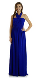 Chiffon lace sleeve long bridesmaid dress.