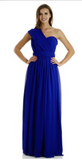 Chiffon lace sleeve long bridesmaid dress.