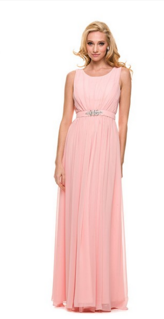 Chiffon lace sleeve long bridesmaid dress.