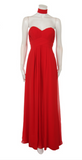 Chiffon lace sleeve long bridesmaid dress.