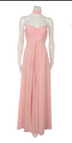 Chiffon lace sleeve long bridesmaid dress.
