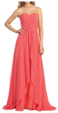 Chiffon lace sleeve long bridesmaid dress.