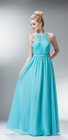 Chiffon lace sleeve long bridesmaid dress.