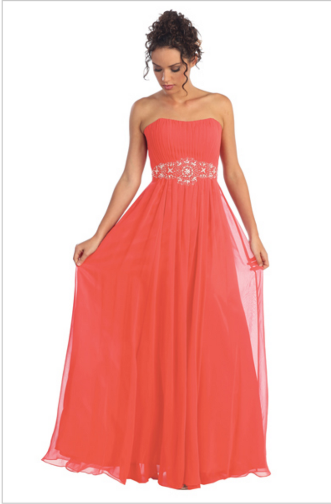 Chiffon lace sleeve long bridesmaid dress.