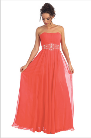 Chiffon lace sleeve long bridesmaid dress.