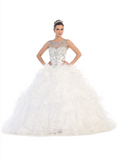 Quinceanera, sweet 16, engagement ball gown dress designer
