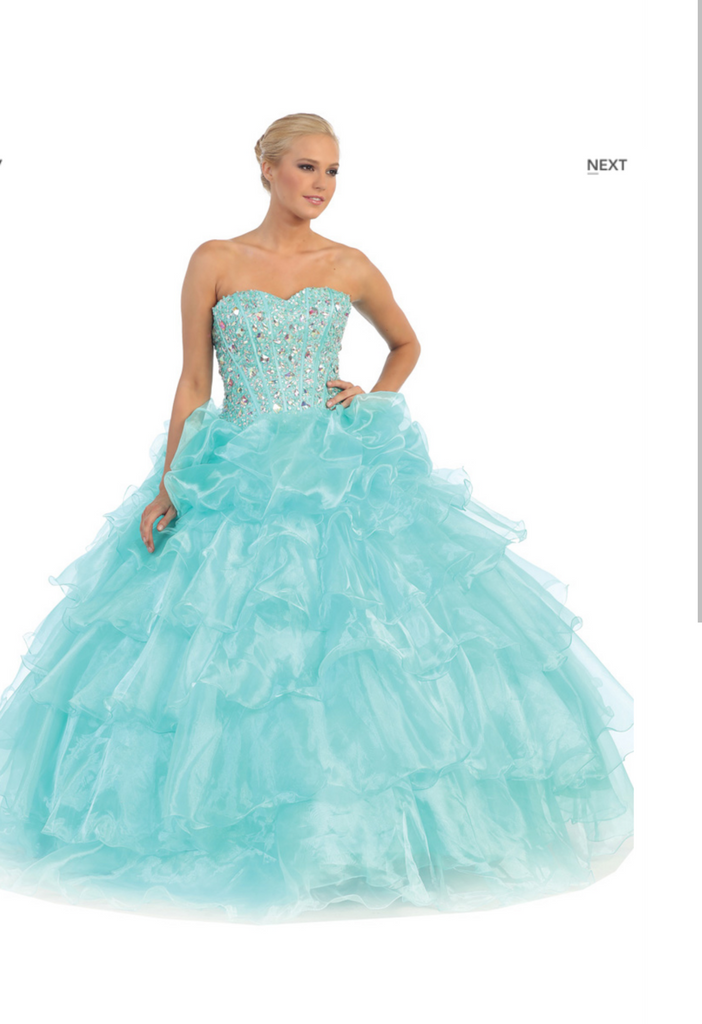 Quinceanera, sweet 16, engagement ball gown dress designer