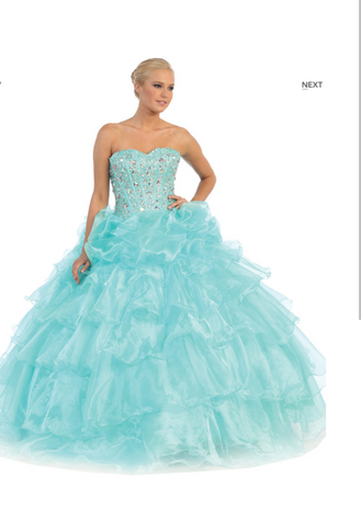 Quinceanera, sweet 16, engagement ball gown dress designer