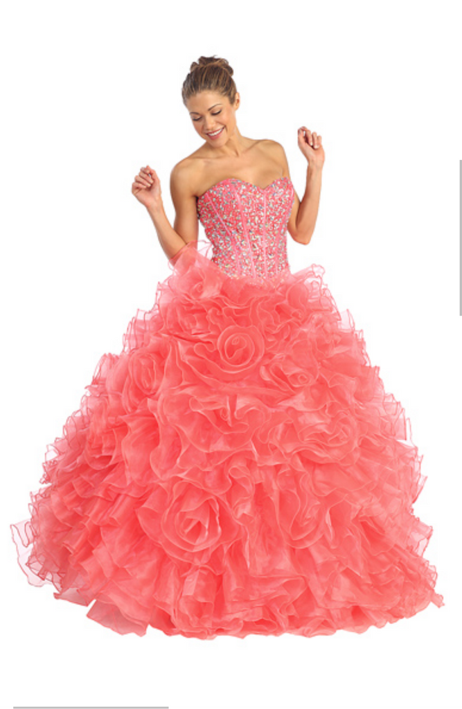 Quinceanera, sweet 16, engagement ball gown dress designer