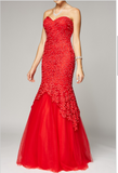 Prom Evenning Lace Jersey Beaded Dresses