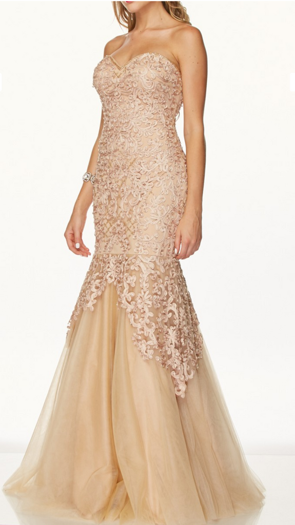 Prom Evenning Lace Jersey Beaded Dresses