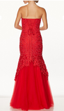 Prom Evenning Lace Jersey Beaded Dresses