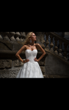 Lace tulle white ivory princess ball gow lace A-Line wedding dress