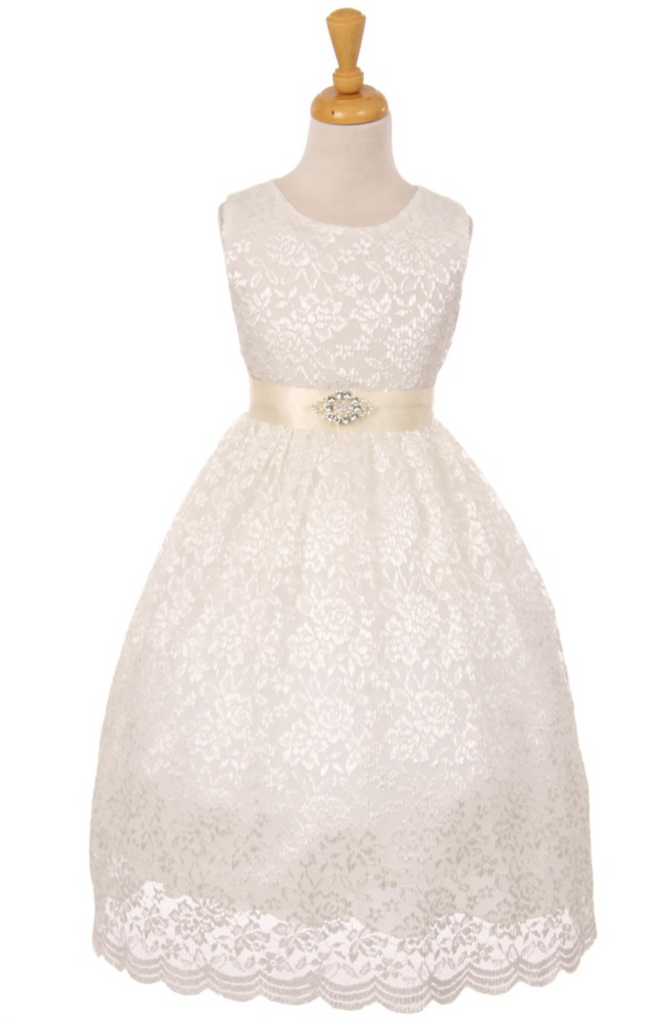 flower girl communion lace chiffon dresses