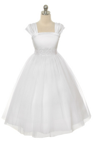 flower girl communion lace chiffon dresses