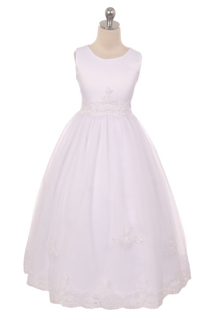 flower girl communion lace chiffon dresses