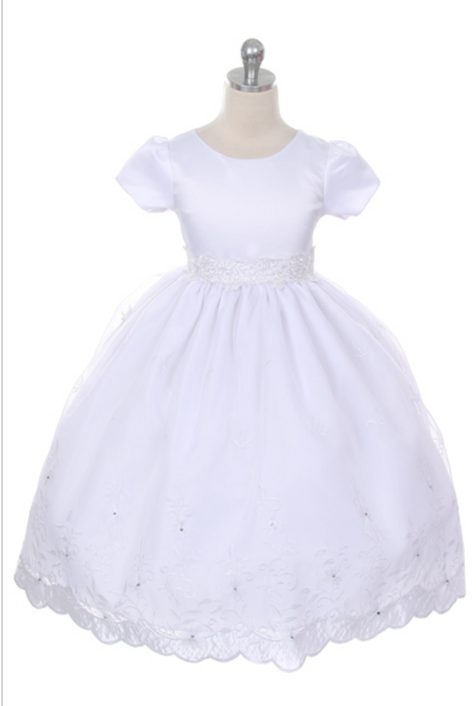 flower girl communion lace chiffon dresses