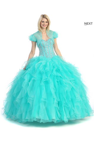 Quinceanera, sweet 16, engagement ball gown dress designer