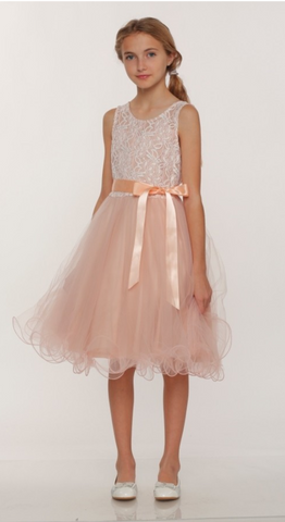 flower girl communion lace chiffon dresses