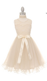 flower girl communion lace chiffon dresses