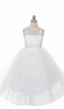 flower girl communion lace chiffon dresses
