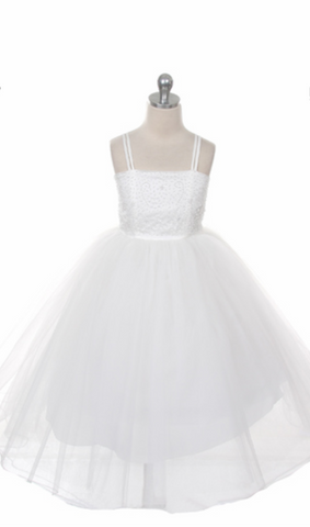 flower girl communion lace chiffon dresses
