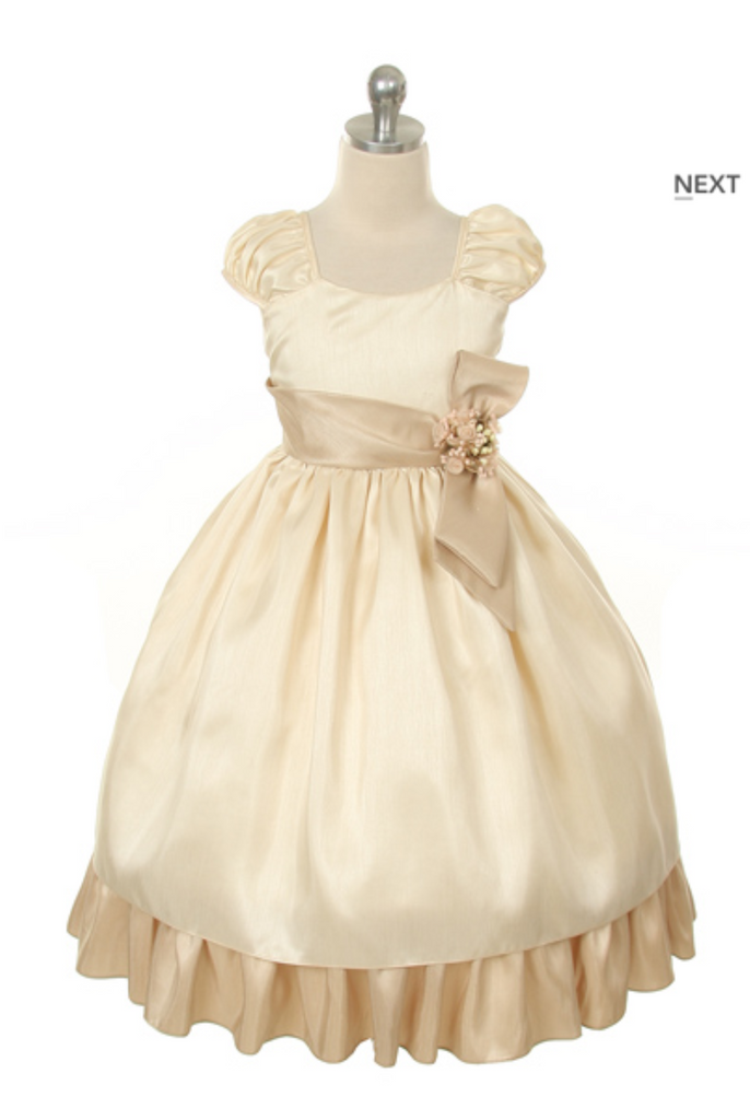 Flower girl communion lace chiffon dresses