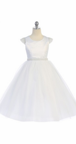 Flower girl communion lace chiffon dresses