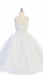 Flower girl communion lace chiffon dresses