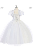 Flower girl communion lace chiffon dresses