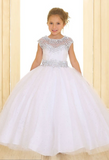 Flower girl communion lace chiffon dresses