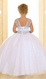 Flower girl communion lace chiffon dresses